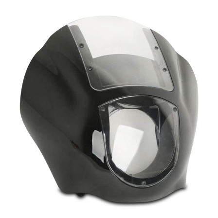 Semikåbe CustomAcces Jax, Sort - Harley Davidson XL 883 L Sportster Low 2005-2010