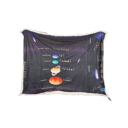 Plush Filt Pläd Galaxy och Universum ca 145 cm x ca 180 cm
