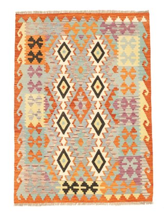 130X180 Alfombra Kilim Afghan Old Style Oriental Marrón/Naranja (Lana, Afganistán) Carpetvista