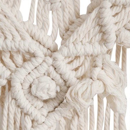 Nordisk Bohotapet Väv med Makramé för Vägg, Handvävd med Tofsar, Stor Tapet för Heminredning