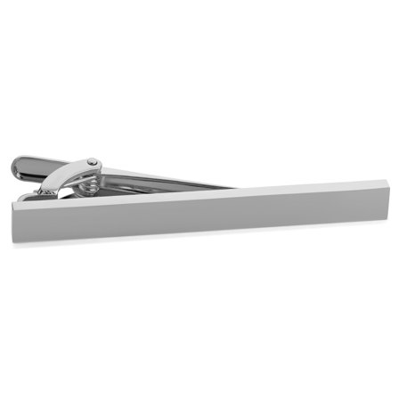 Polished Silver-Tone 5.5 cm Tie Clip for Men