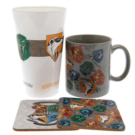 Harry Potter Magical Glass Hogwarts Houses Presentförpackning One Size Wh White/Grey/Brown One Size