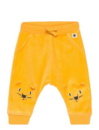 Trousers Velour Face Emb At Kn Yellow Lindex