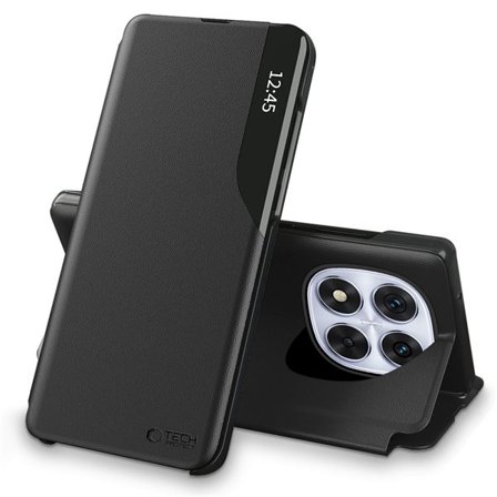 Tech-Protect Smart View-etui til Xiaomi Redmi Note 14 Pro 5G / Poco X7 5G - Sort
