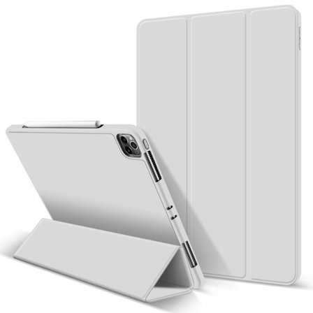 Etui for iPad Baksideklistremerke for 2018/2020 Pro 12.9" grå silikonstropp