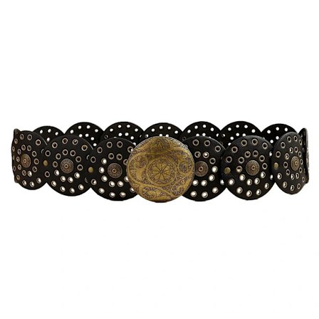 Skivbälten Ihåligt bälte SVART GULD-SPÄNNE GULD-SPÄNNE Black Gold Buckle-Gold Buckle