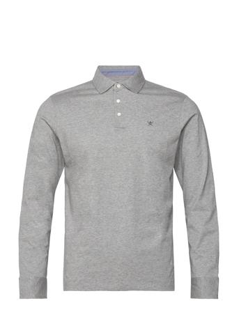 Alcantara Trm Jsy Ls Polos Long-sleeved Grå Hackett London