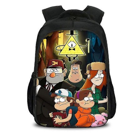 Gravity Falls Dipper Mabel Casual Skolväska Anime Anteckningsbok Laptop Ryggsäck Skolväska Messenger Bag