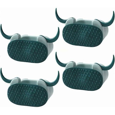 4 stk. vægmonteret moppe vægmonteret tyrhoved kost fejeklemme - stans - podningsopbevaringsholder til køkken badeværelse vaskeri