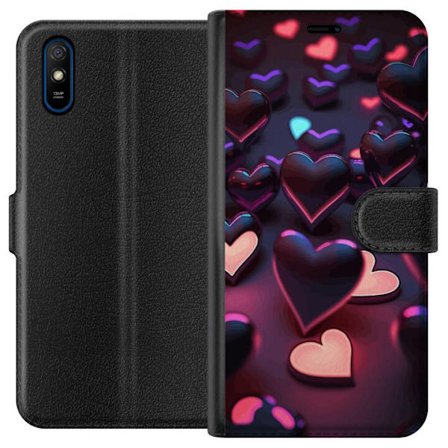 Yhteensopiva Lompakkokotelo Xiaomi Xiaomi Redmi 9A KeskiyönSydämet