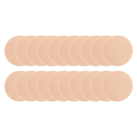 20 st runda smink svampar torra och våta dubbel användning återanvändbara antibakteriella runda puderpuffar för smink