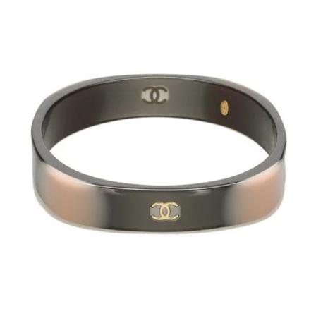 Chanel Vintage Pre-owned Bracelet Sort, unisex Vintage Smykker, Størrelse: ONE Size