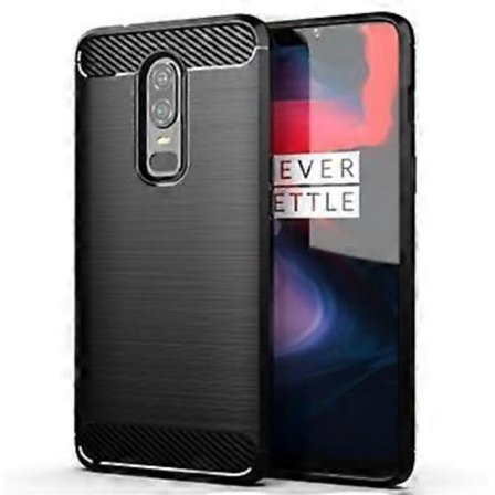 Hiilikuituinen iskunkestävä suojakotelo OnePlus 6 1+6 -puhelimelle, silikonikotelo OnePlus 6 -puhelimelle, puskuri, täysin suojaava takakuori, Coque 
