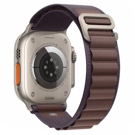 Nylon Alpine Loop Klockarmband för Apple Watch Ultra 9/8/7/6/SE/5 44/45/49mm Indigo Blå