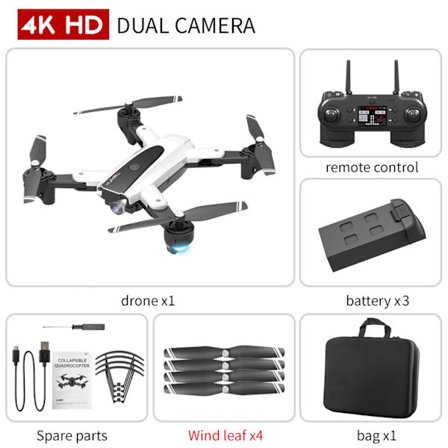 HJ68 taitettava drone WiFi RC-nelikopteri 4K 120° laajakulmakameran korkeuden pito