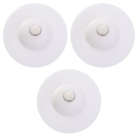 Universal Avløps Plugg Vaskestopper - Silikon (3 stk Hvit)