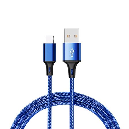 Snabbladdning Typ-C Datakabel BLÅ TYPE-C TYPE-C