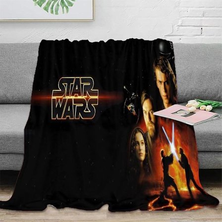 Star Wars 3d tæppe Super ultra blødt flannel fleece tæppe Kast Fluffy Varm Hyggeligt flannel mikrofiber rejsetæppe til seng og sofa Letvægts Thr