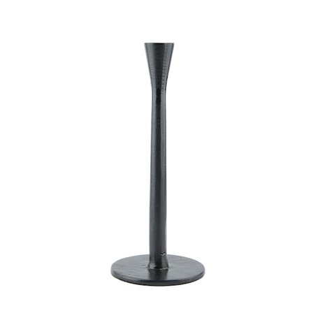 Musta alumiininen kynttilänjalka, 13x13x48 cm