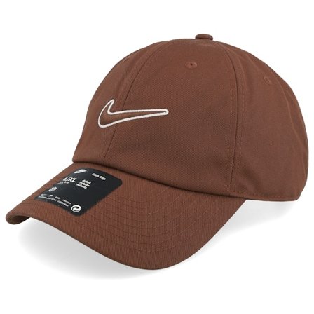 Nike - N Club Cap Cb Swoosh L Fauna Brown/Fauna Brown Dad Cap Unconstructed Brown Cap - @ Hatstore