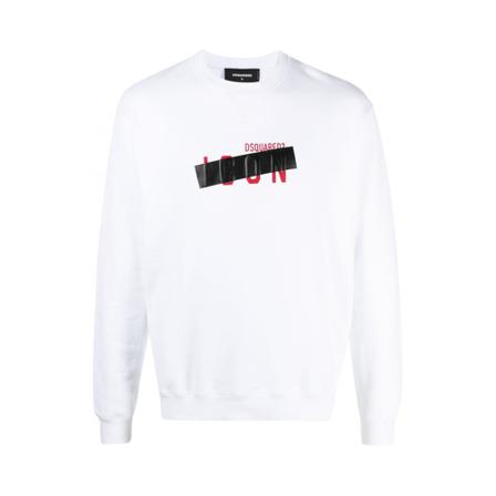 Dsquared2, Sweatshirts Hoodies Biały, Mężczyzna, Rozmiar: L