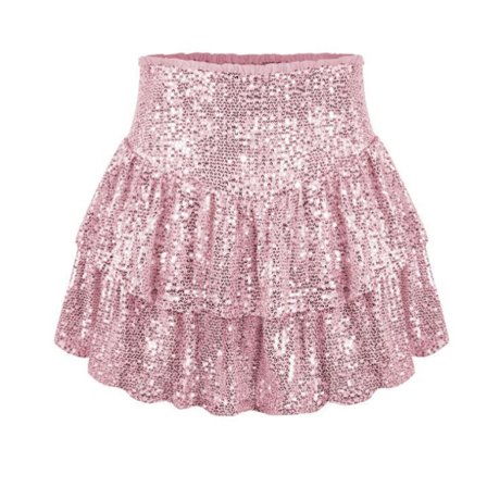 Kvindesexy Sequin Kort Skørt