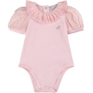 Monnalisa Dusty Pink Rose Jersey Baby Body - All in ones - 6 months - Pink