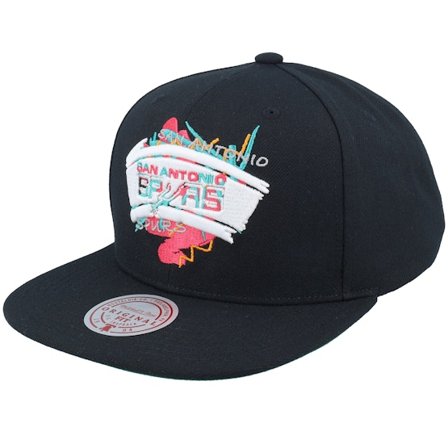 Mitchell & Ness - NBA Svart snapback Keps - San Antonio Spurs Fruit Loops Black Black Snapback @ Hatstore