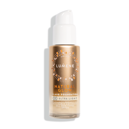 Lumene Natural Glow Fluid Foundation SPF20, 00 Ultra Light, 30 ml