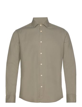 Slhregbond-Garment Dyed Shirt Ls Green Selected Homme