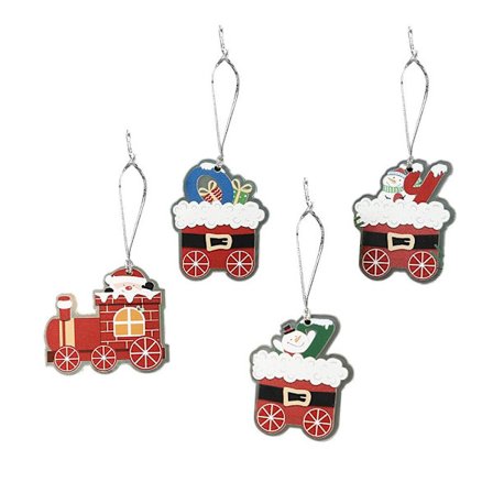 Jultåg i trä som hänger julgran B B