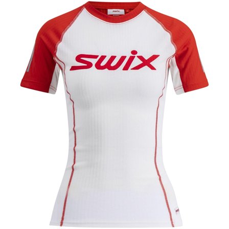 Swix Roadline RaceX Short Sleeve W Bright White/Fiery Red