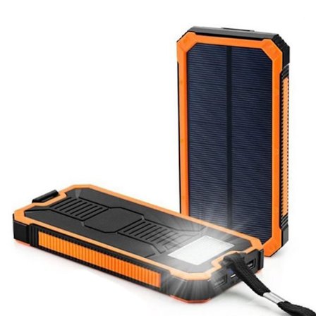 Land Rover Polymer Solar Power Bank 10000mAh Mobil Power Bank med stor kapacitet Orange Power Bank