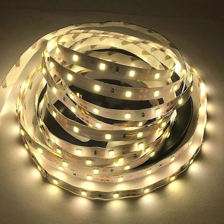 5M LED Strip Ljus Ej Vattentät DC 12V Vit Varmvit Blå Röd Grön Ribbon Tape Starkare 2835 Strip Hem Dekorativt Ljus (FMY)