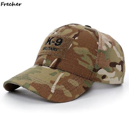 Poliisiyksikön upseerin varusteet Armeijan K9-koira Multicam-operaattorin lippalakki Camouflage-kirjailtu baseball-lippalakki Miesten hattu