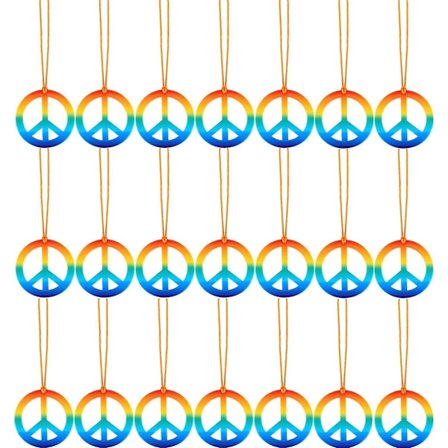 20 st regnbågsfredsteckenhängen smycken halsband set 60-tal 70-tal hippie kostym accessoarer för kvinnor män