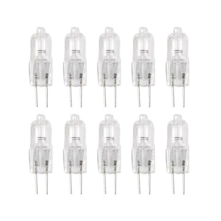 10 stk., G4 halogenpære 12V 35W stiftpære varm hvid DB