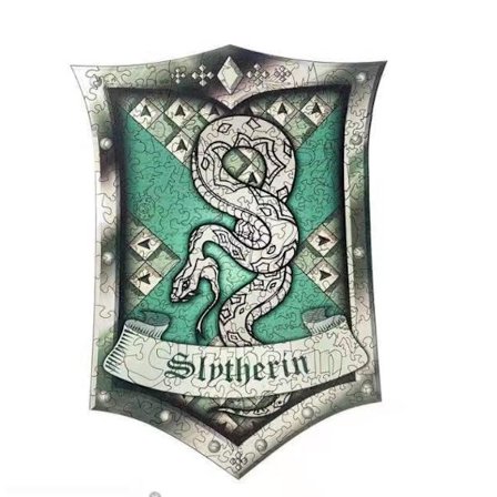 Puinen palapeli Yoda/Harry Potter -mitali epäsäännöllisen muotoinen palapelipiirakka