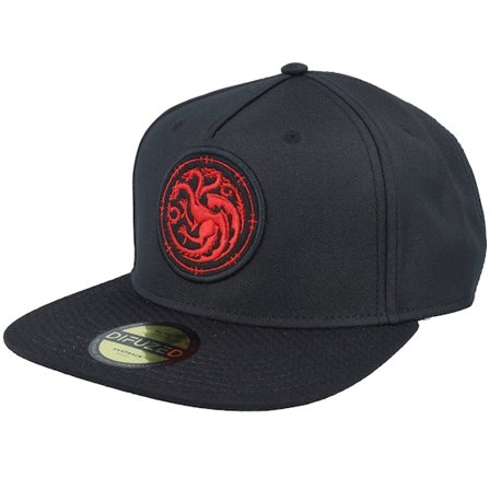 Difuzed - Svart snapback Keps - GOT House Of The Dragon Black Snapback @ Hatstore