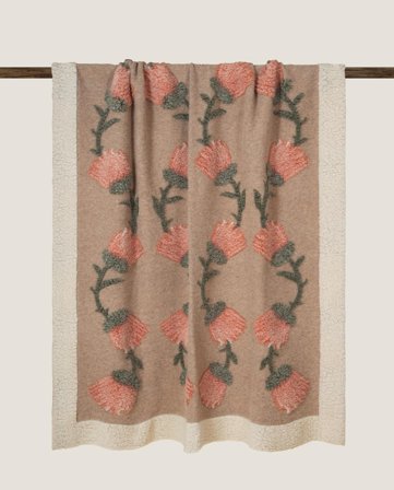 Frati Home Pledd Kokt-Ull Fane-Salmon 150x190