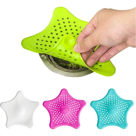 (4-pak) Hårfanger til bruseafløb, silikone afløbsskærm, vaskesil til køkken og badeværelse, hårstopper til vask, hårfælde til bruseafløb med