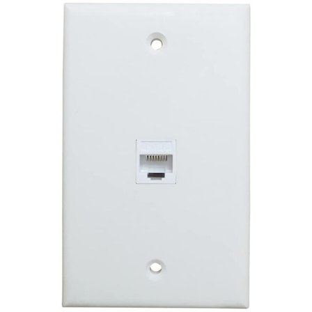 1-port Ethernet-väggplatta, Keystone-jack-väggplatta med RJ45 Keystone-hona till hona-koppling