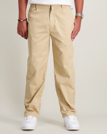 Tommy Hilfiger PLEATED CHINO PANT Beige Broeken Jongens - Kids Brand Store