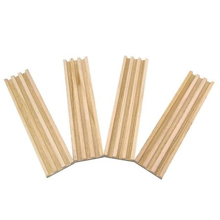 Sæt med 4 Træ Dominobakker, Træ Dominoholdere, Dominoholdere til Domino