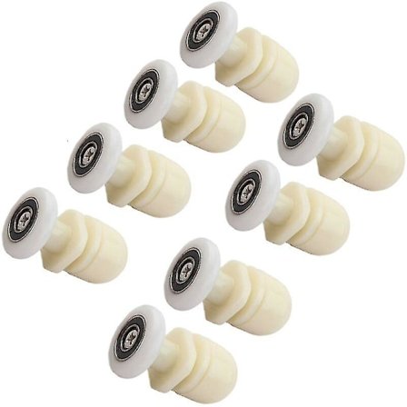 8 stk. Holdbare Plast Brusedørsløbere Skydespor Leje Badeværelse Glas