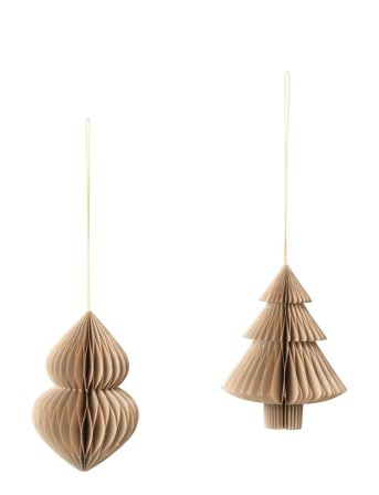 Broste Copenhagen Christmas Mix Ornaments - Beige - H:13CM
