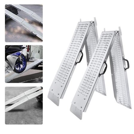 Fällbar lastramp i galvaniserat stål 400 kg - UISEBRT - Set om 2