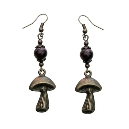 Örhängen Svamp Mushroom Svampar Brons Tigeröga Vinröd Höst