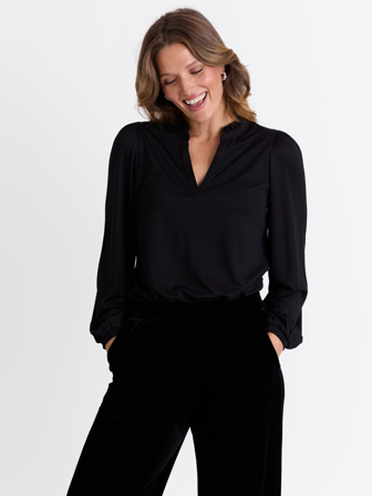 MATCH - Valensia topp - Marie Philippe - Str. XXL - Dame - Topper & T-skjorter - Svart - 65% modal, 35% polyester - resirkulert