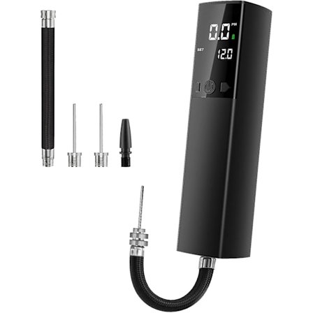 Elektrisk Boldpumpe, Smart Fodboldpumpe Bærbar Hurtig Boldopblæsning Med Præcis Trykmåler Og Digital LCD-Skærm Til Fodbold Basketball Volleyball